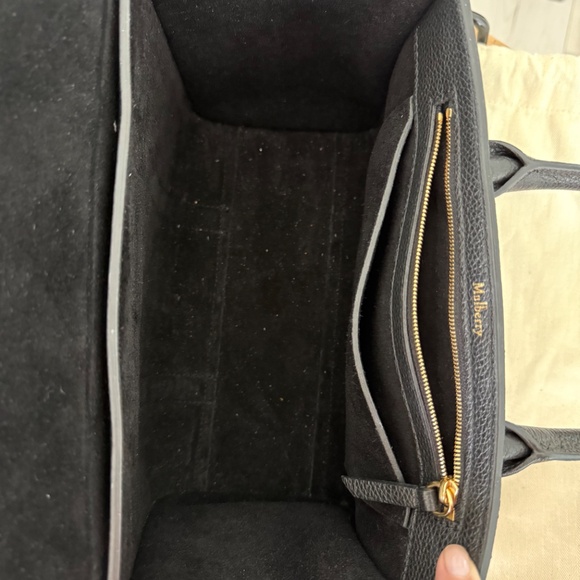 Mulberry Small Bayswater Tote in Black Grained Leather - Picture 12 of 16